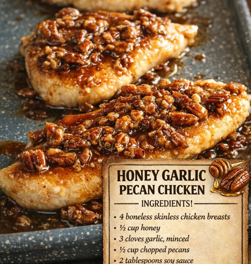 Honey Garlic Pecan Chicken
