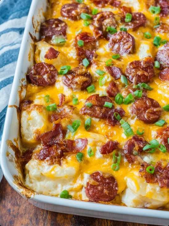 Kielbasa Pierogi Casserole