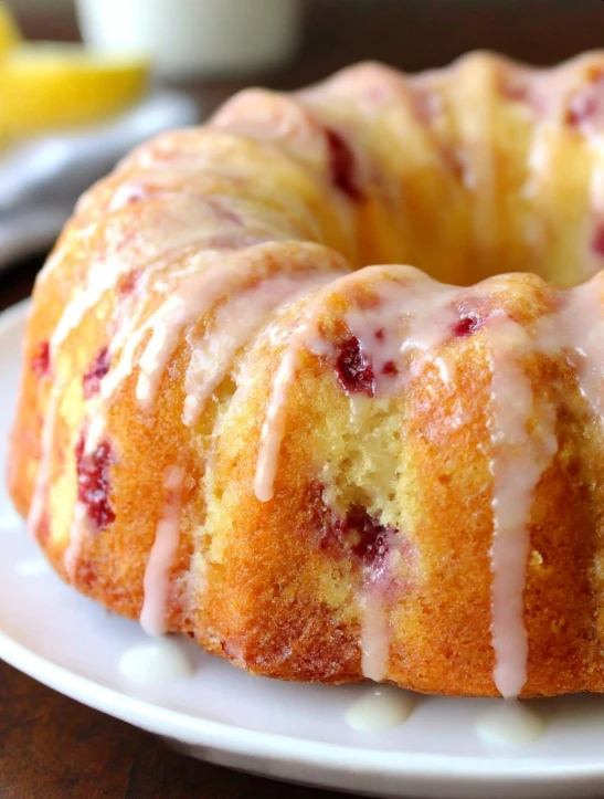 Lemon Raspberry Bundt Cake
