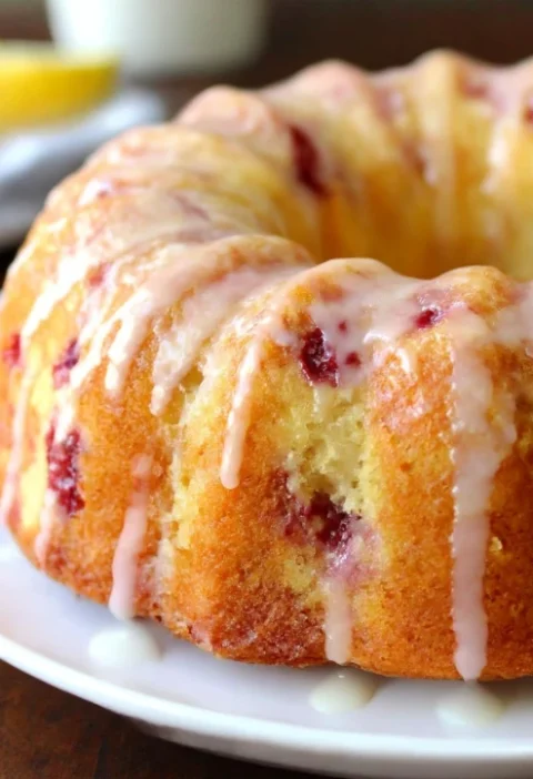 Lemon Raspberry Bundt Cake