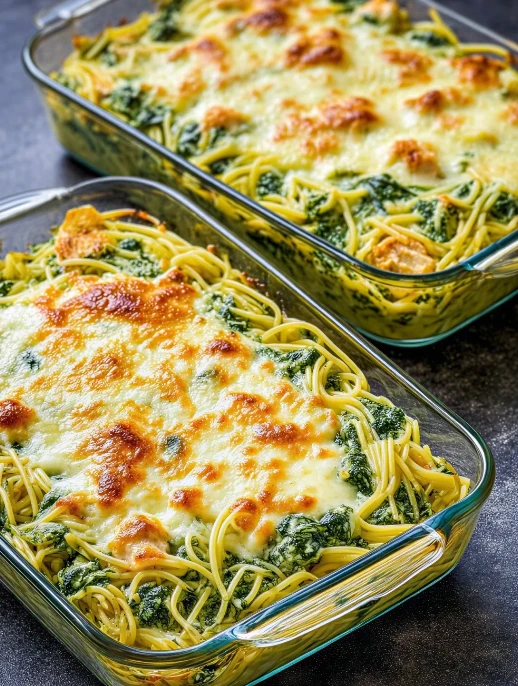 Low Carb Pesto Chicken Spaghetti Squash Bake