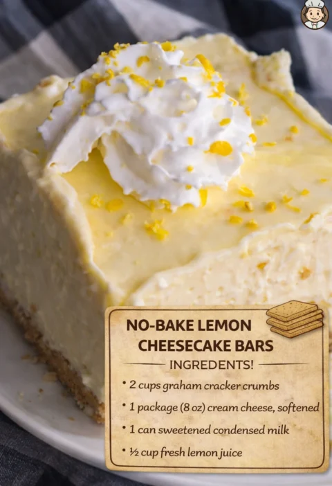 Nobake Lemon Cheesecake Bars
