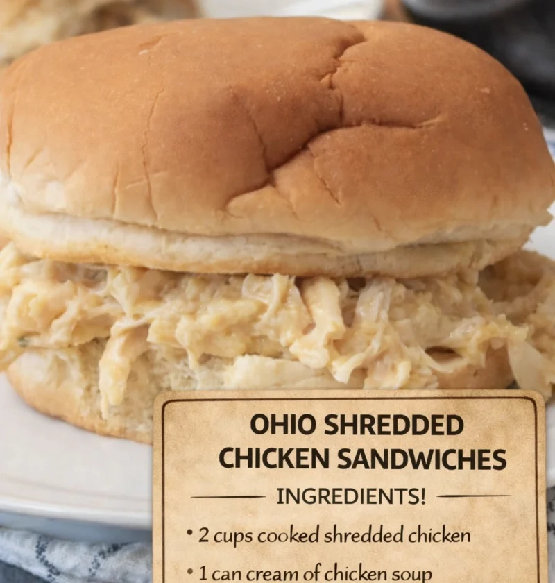Ohio Shredded Chicken Sandwiches
