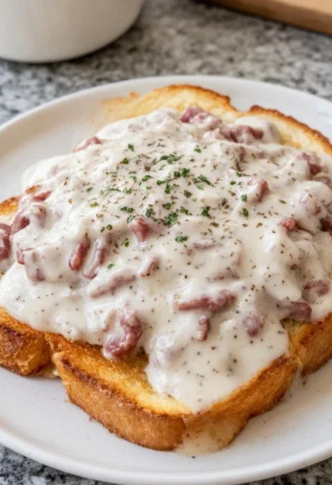 Oldfashioned Creamed Chipped Beef Toast