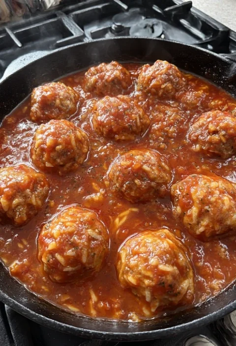 Oldfashioned Porcupine Meatballs
