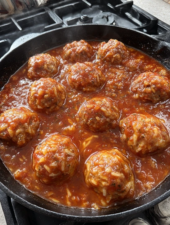 Oldfashioned Porcupine Meatballs