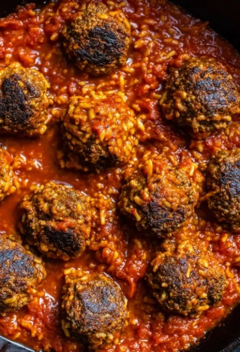 Oldfashioned Porcupine Meatballs