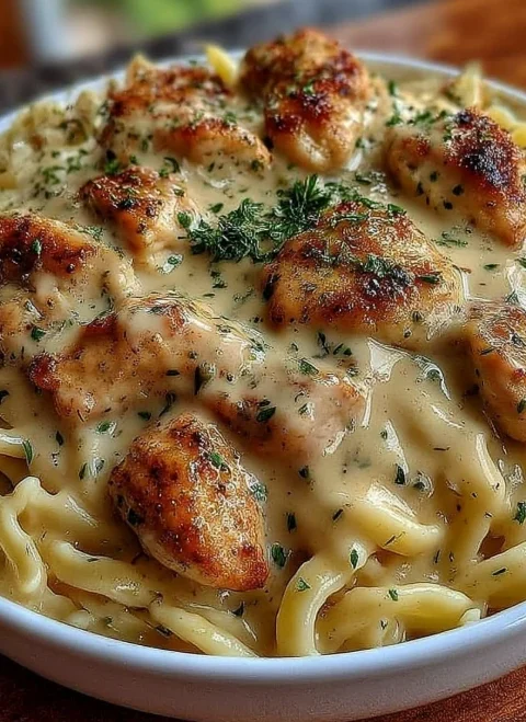 Onepan Chicken Buttered Noodles