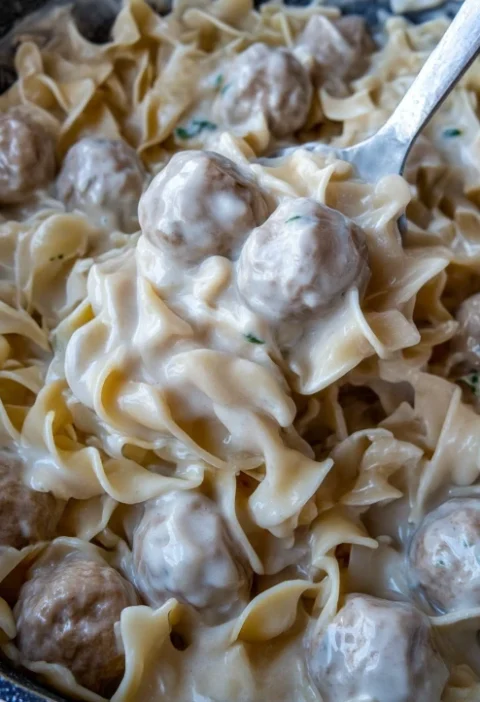 Onepan Swedish Meatball Noodles