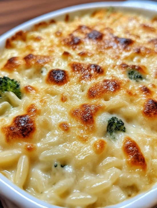 One Pot Broccoli Cheese Orzo