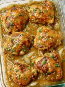 Oven Baked 3-Ingredients Amish Golden Gravy Chicken