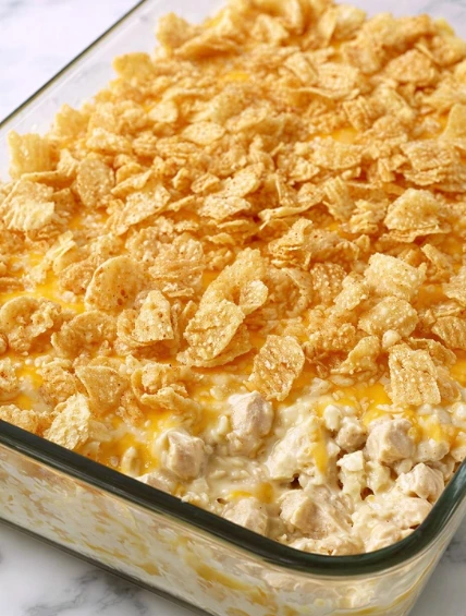 Oven Baked 4ingredients Hot Chicken Salad