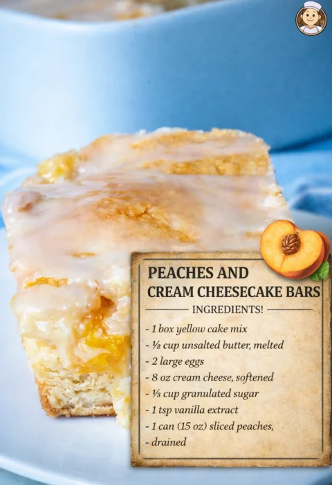 Peaches Cream Cheesecake Bars