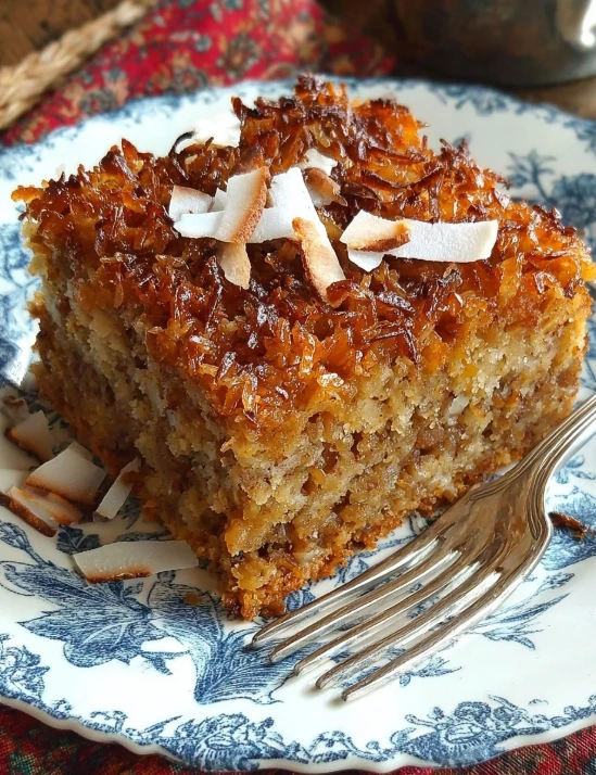 Retro Bakery Style Oatmeal Cake