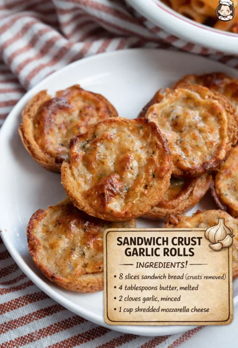 Sandwich Crust Garlic Rolls