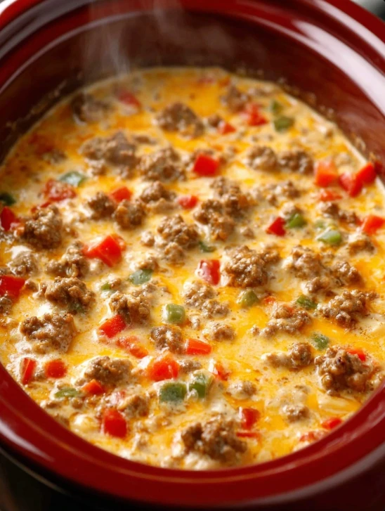 Slow Cooker 3-Ingredient Sausage Cheese Dip