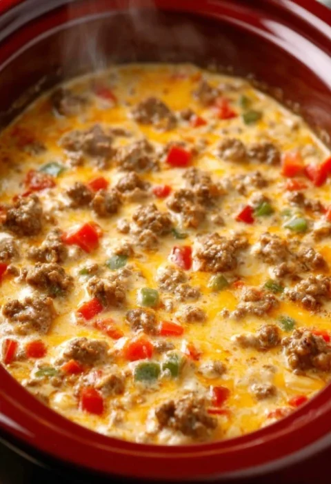 Slow Cooker 3ingredient Sausage Cheese Dip