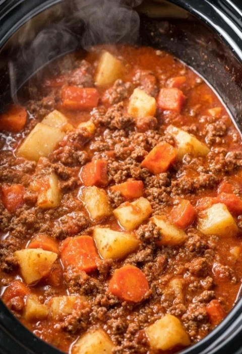 Slow Cooker 5ingredient Poor Mans Stew