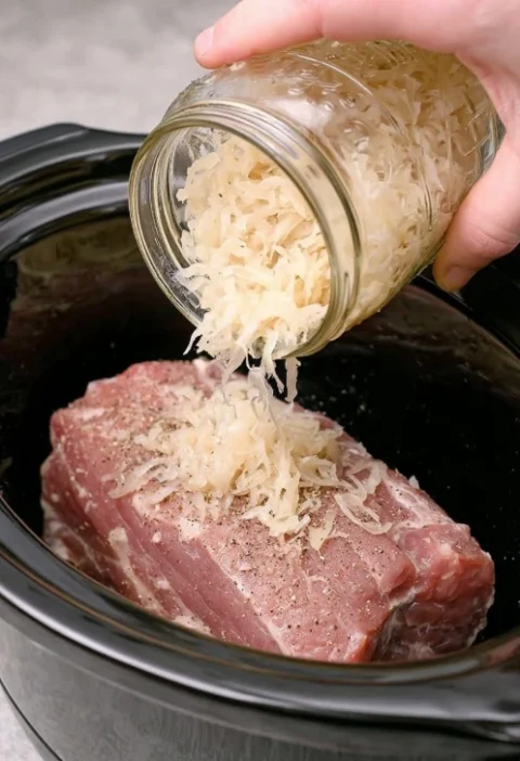 Slow Cooker 5ingredient Sauerkraut Pork