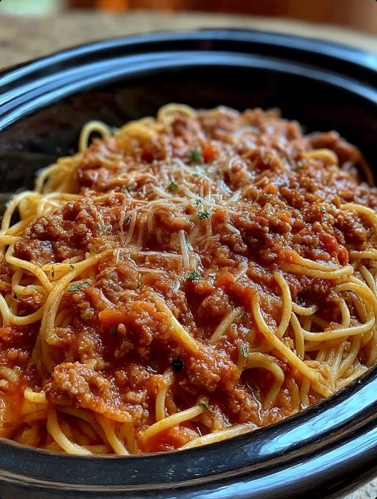 Slow Cooker Church Supper Spaghetti