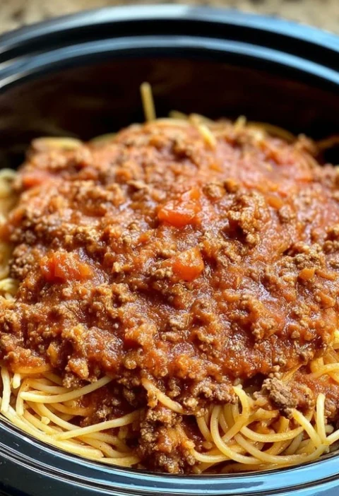 Slow Cooker Church Supper Spaghetti