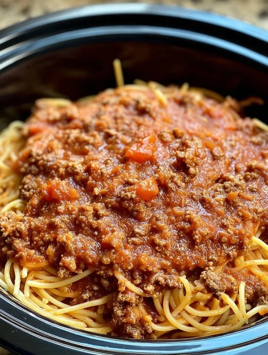 Slow Cooker Church Supper Spaghetti