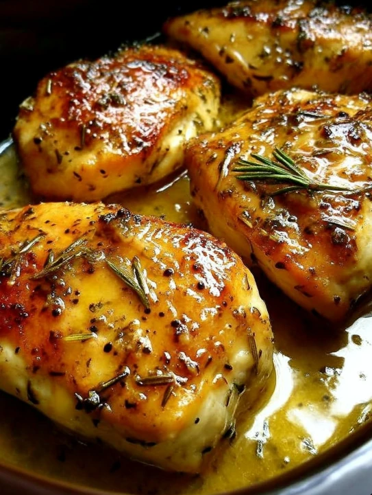 Slow Cooker Herbcrusted Chicken Fillets Lemon Butter Sauce