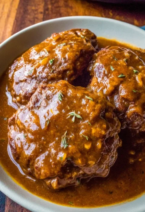 Slow Cooker Salisbury Steak
