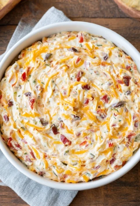 Warm Sundaystyle Cheddar Olive Dip