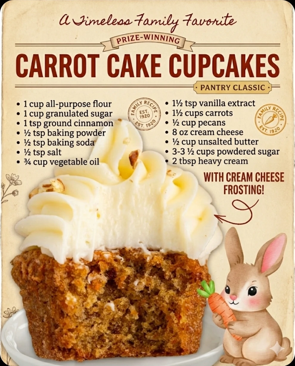 6 easy recipes to - CARROT CAKE Cupcakes