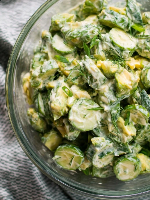 Crunchy Avocado Cucumber Salad