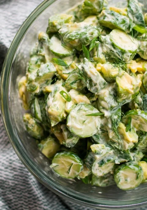 Crunchy Avocado Cucumber Salad