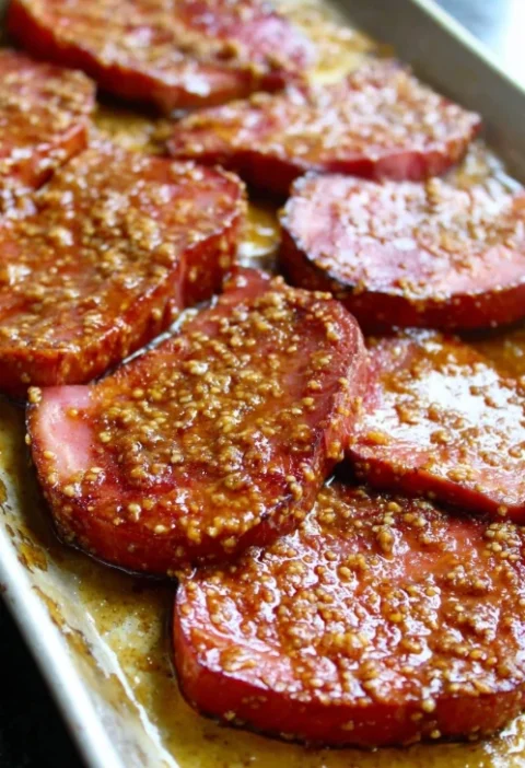 Honey Mustard Ham Steaks