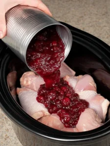 Slow Cooker 3-Ingredient Cranberry Chicken
