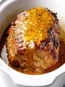 Slow Cooker 4-Ingredient Honey Mustard Pork Roast
