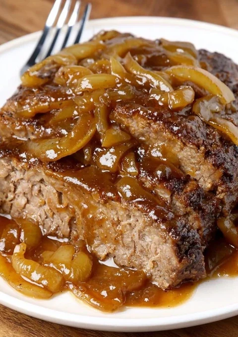 Slow Cooker 4ingredient Amish Onion Gravy Pork Roast