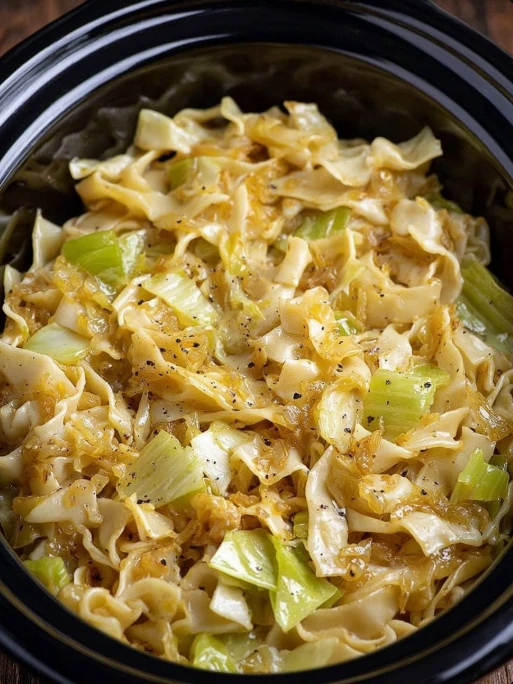 Slow Cooker Amish Cabbage Noodles