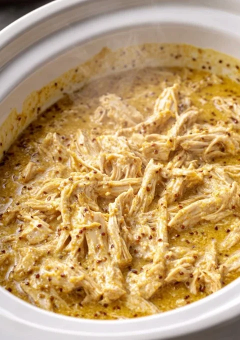 Slow Cooker Creamy Honey Mustard Chicken