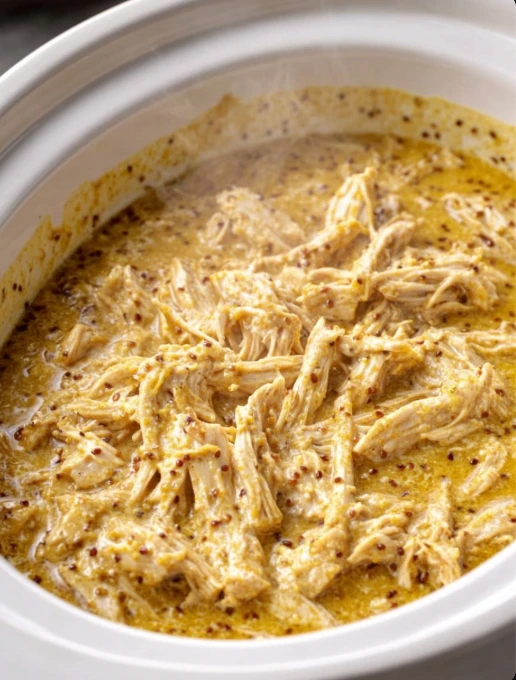 Slow Cooker Creamy Honey Mustard Chicken