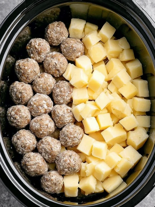 Slow Cooker Meatball Potato Stew