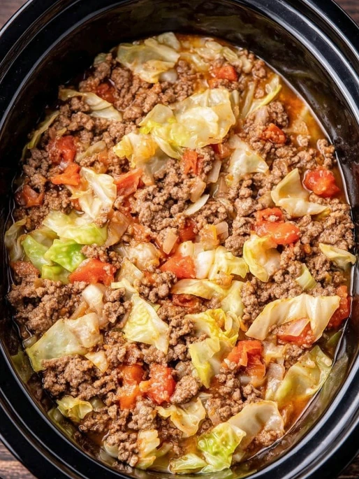 Slow Cooker Unstuffed Cabbage Beef