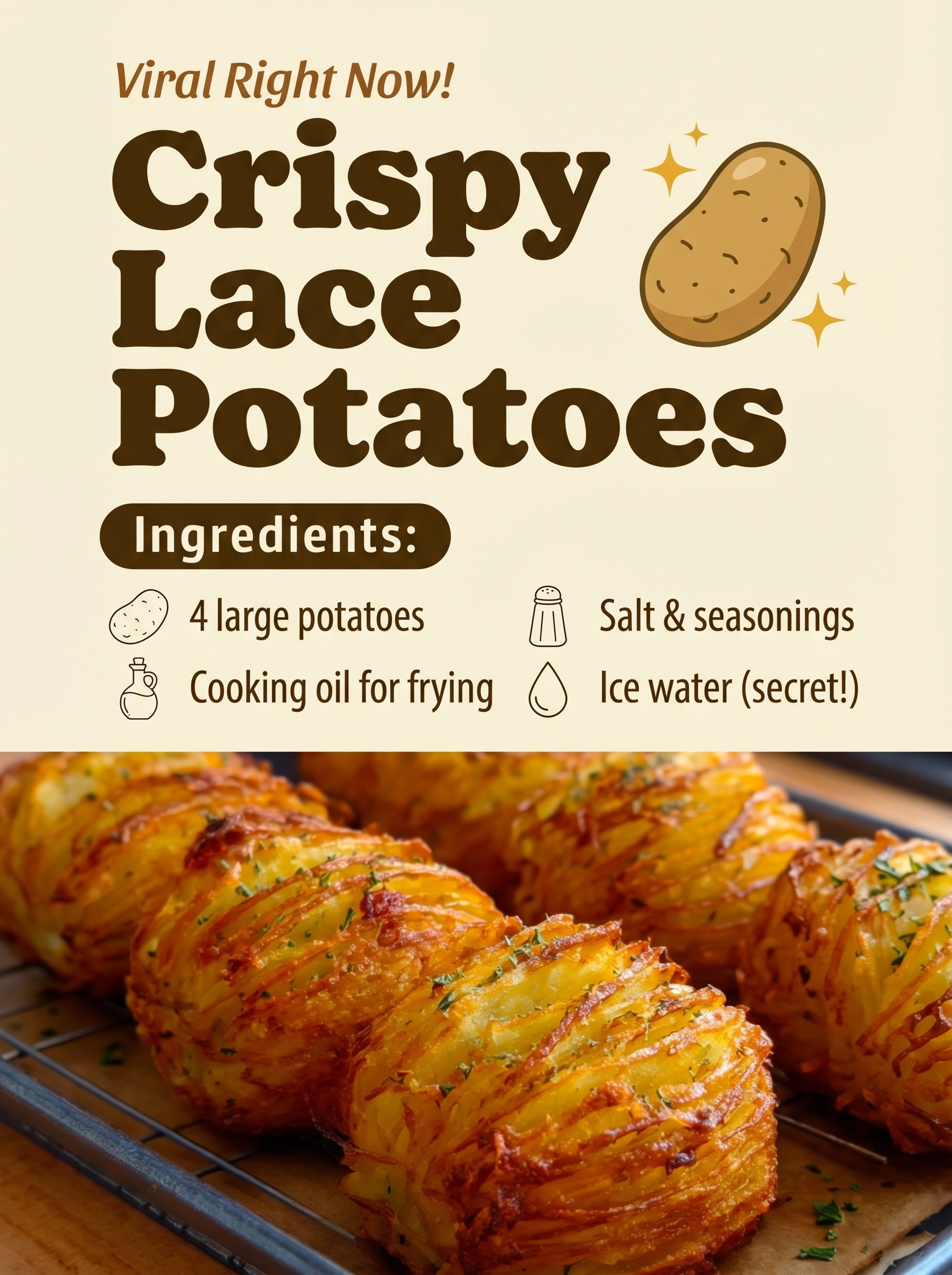 6 easy recipes to - Crispy Lace Potatoes
