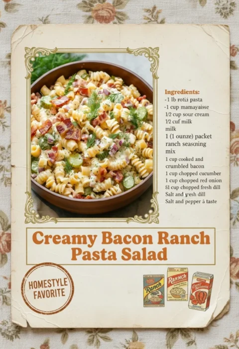 Irresistible Dill Pickle Bacon Pasta Salad
