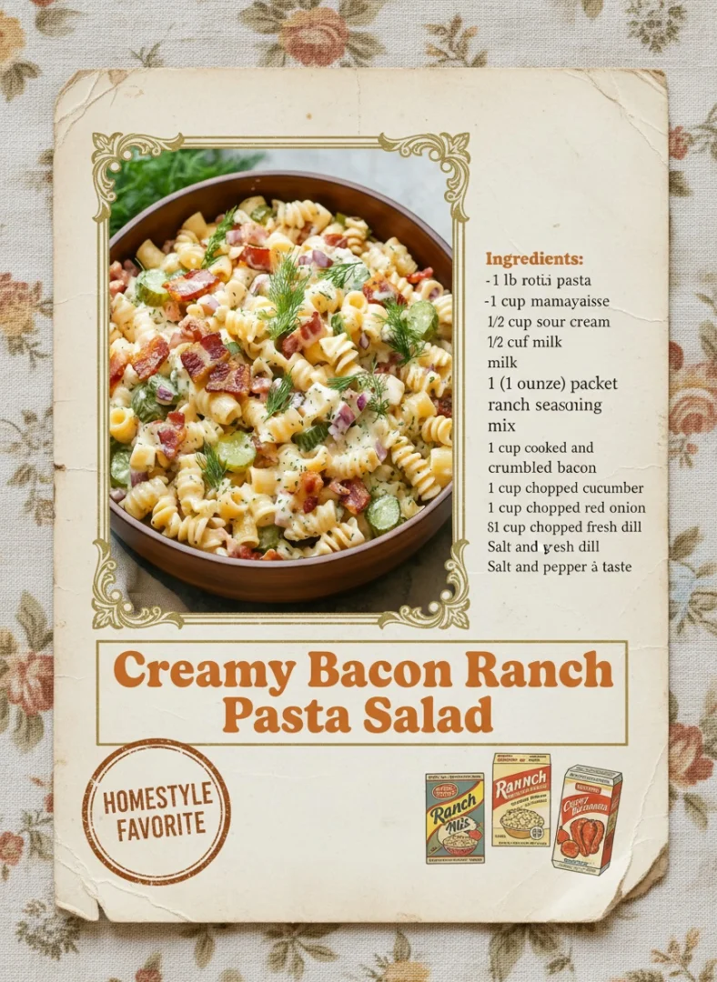 Irresistible Dill Pickle Bacon Pasta Salad