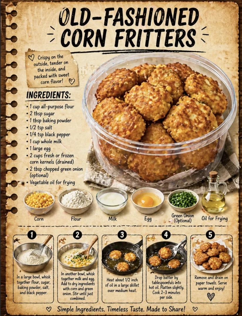 Old-fashioned corn fritters