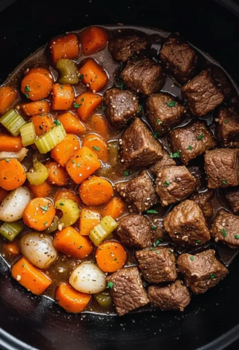 Slow Cooker Garlic Butter Beef Bites