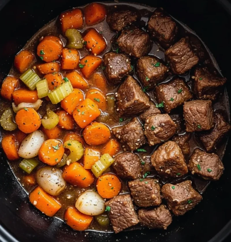 Slow Cooker Garlic Butter Beef Bites