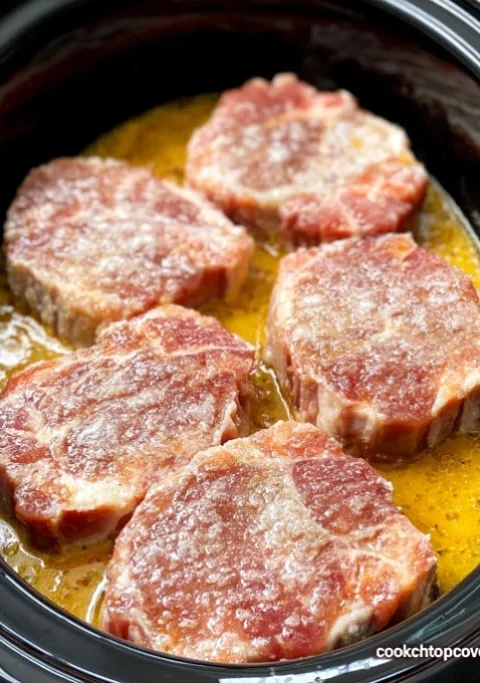 4-Ingredient Slow Cooker Sunny Chops