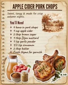 Apple Cider Glazed Pork Chops