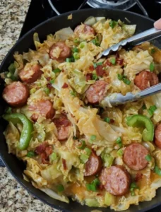 Cabbage with Sausage and Bacon